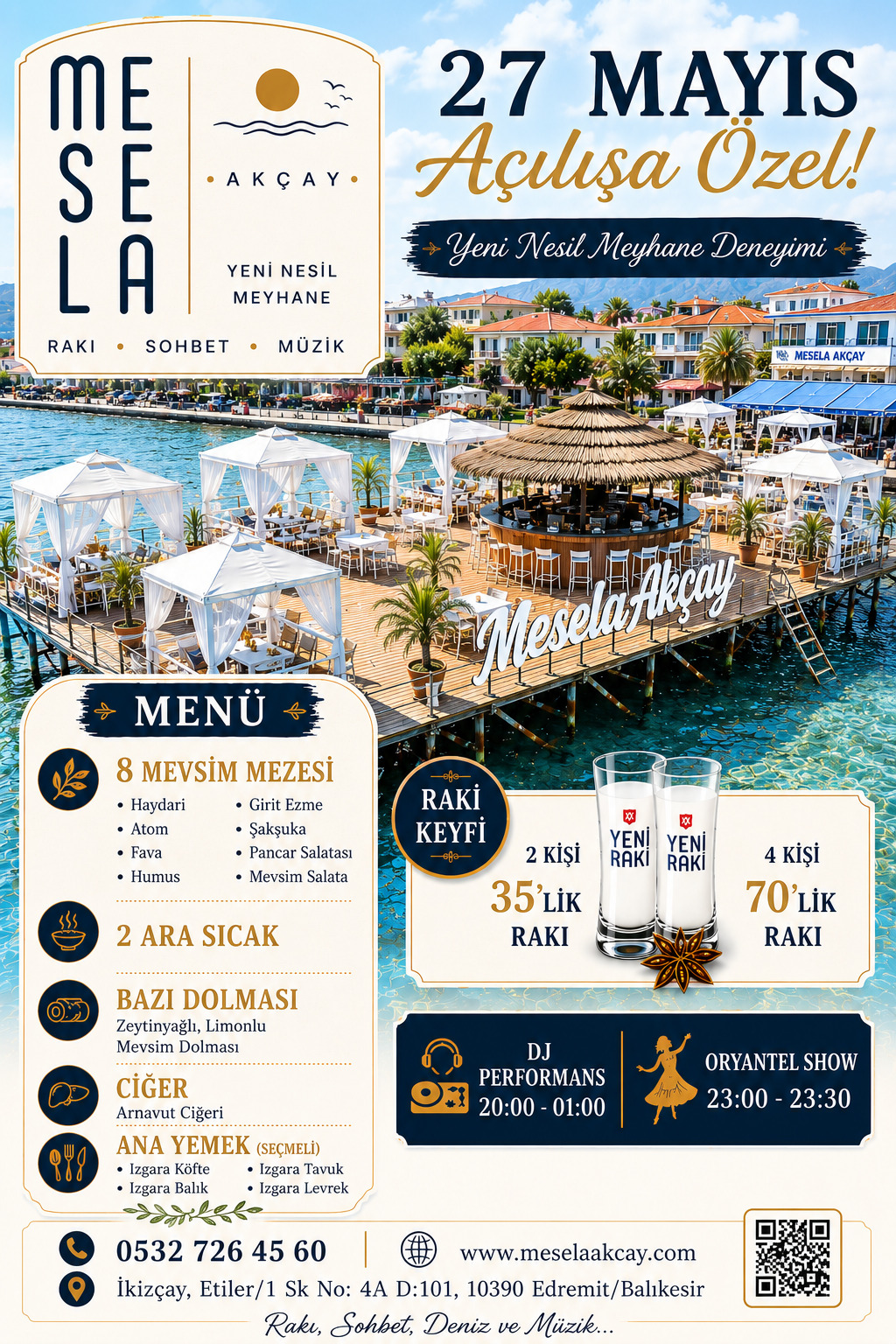 Mesela Akçay açılış menüsü